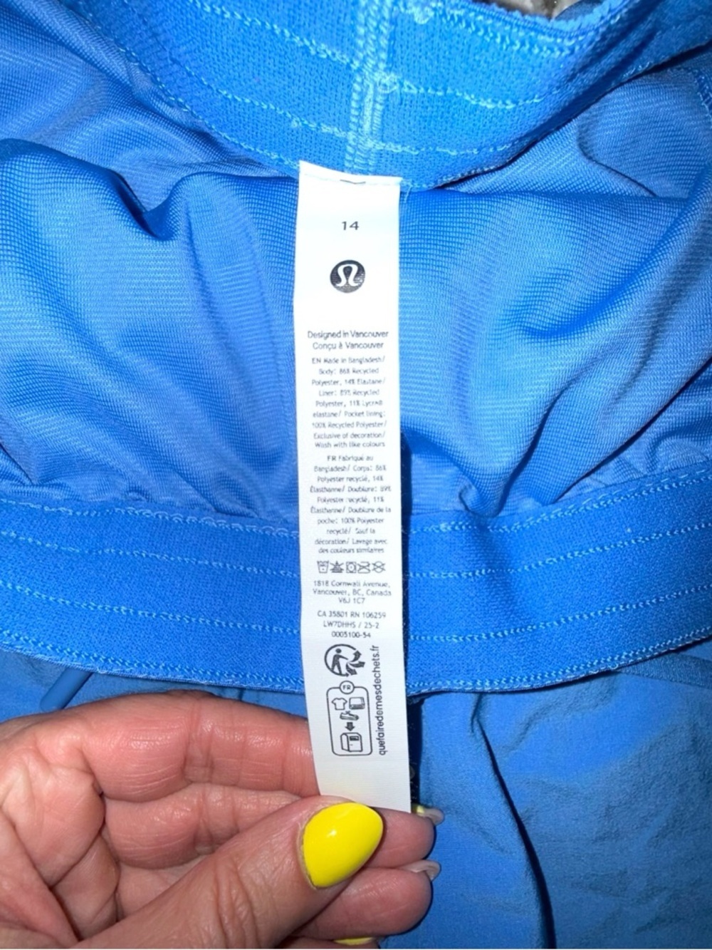 LULULEMON 3" Pace Rival High-Rise Shorts - Pool Blue Size 14 - Picture 4 of 8